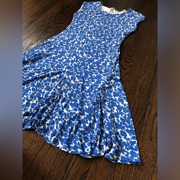 Boden Women’s 4 Light Blue/White Floral Sleeveless Knee-Length Fit & Flare Dress - Picture 4 of 10